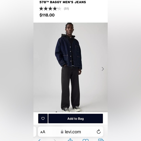 Levi's® Premium | 31x30 |
578™ BAGGY MEN'S JEANS - Picture 1 of 7